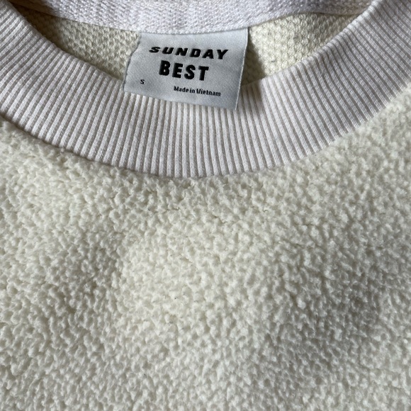 Aritzia Lupa cropped sherpa sweater - Picture 2 of 4